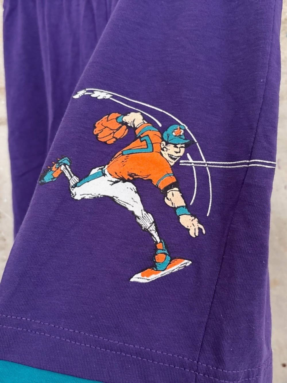 Vintage 90s Body Ragz Kid's Baseball Graphic Shorts - Picture 4 of 6